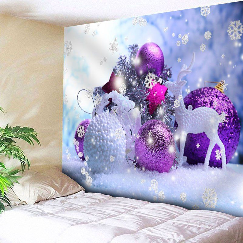 

Christmas Ball Deer Printed Wall Tapestry, Colormix