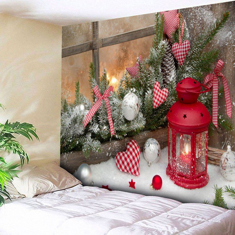 

Christmas Candle Heart Ball Wall Tapestry, Colormix