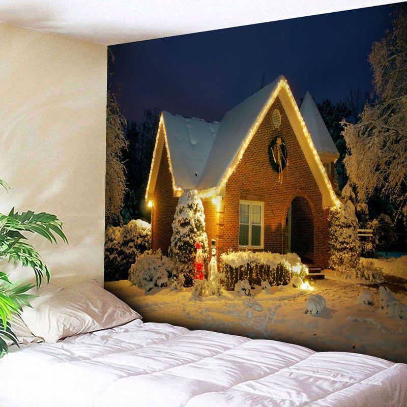 

Christmas Snow Night Wall Hanging Tapestry, Colormix