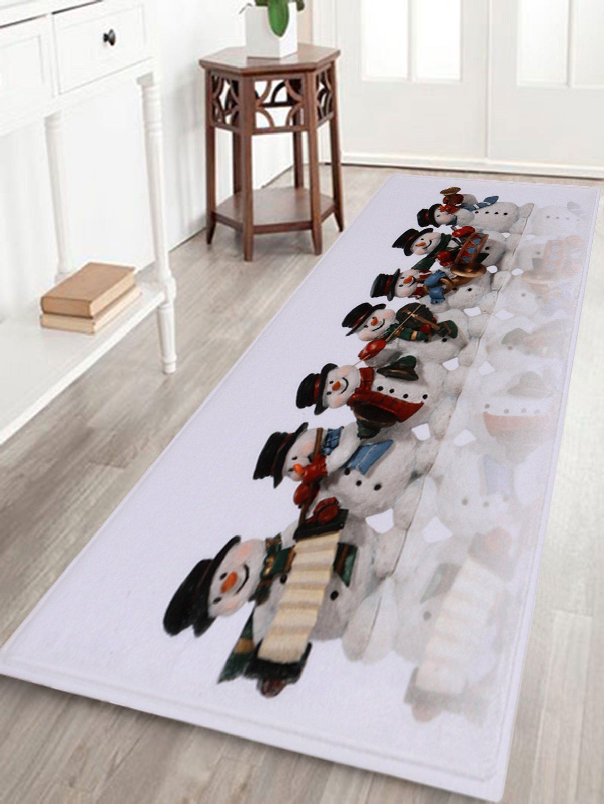 

Christmas Snowman Band Antiskid Bath Rug, Colormix