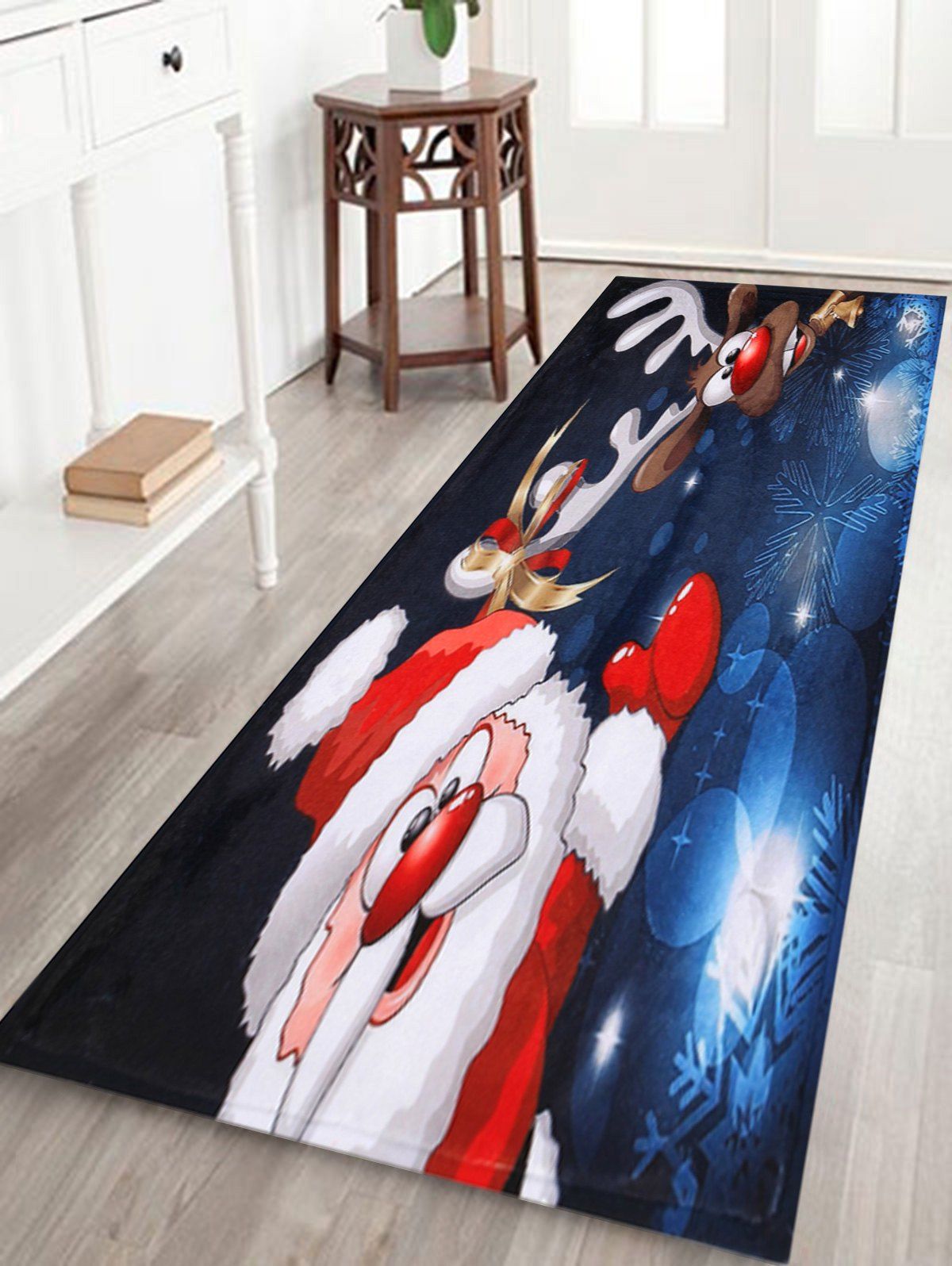 

Santa Claus Christmas Deer Skidproof Area Rug, Colormix