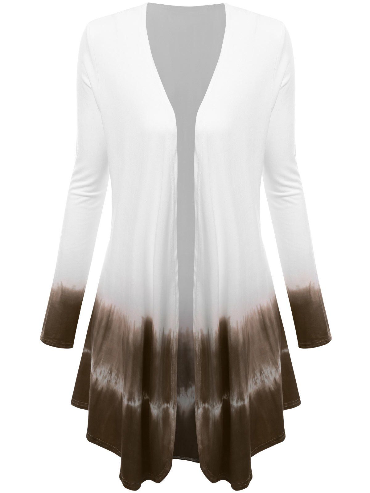 

Plus Size Open Front Ombre Duster Coat, Taupe