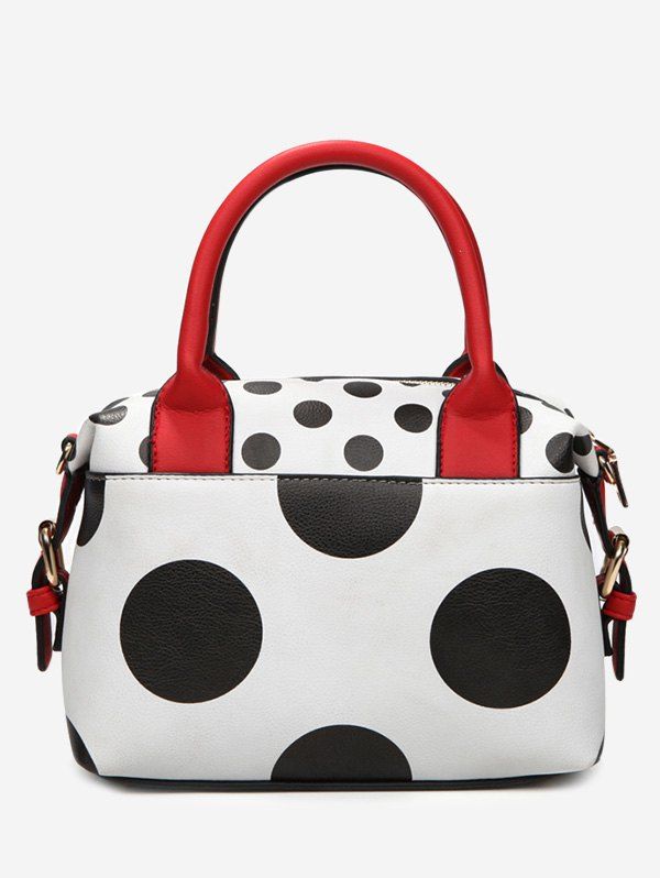 

Color Block Polka Dot Totes, White