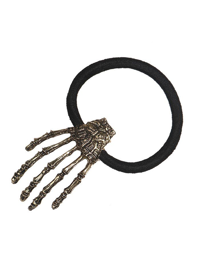 

Skeleton Halloween Hand Elastic Hair Band, Bronze