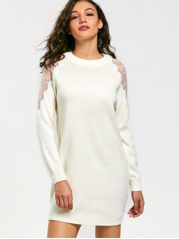 short white sweater dress
