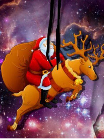 

Galaxy Christmas Reindeer Pullover Hoodie, Colormix