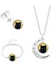 Moon Cat Halloween Necklace Bracelet and Earrings -  