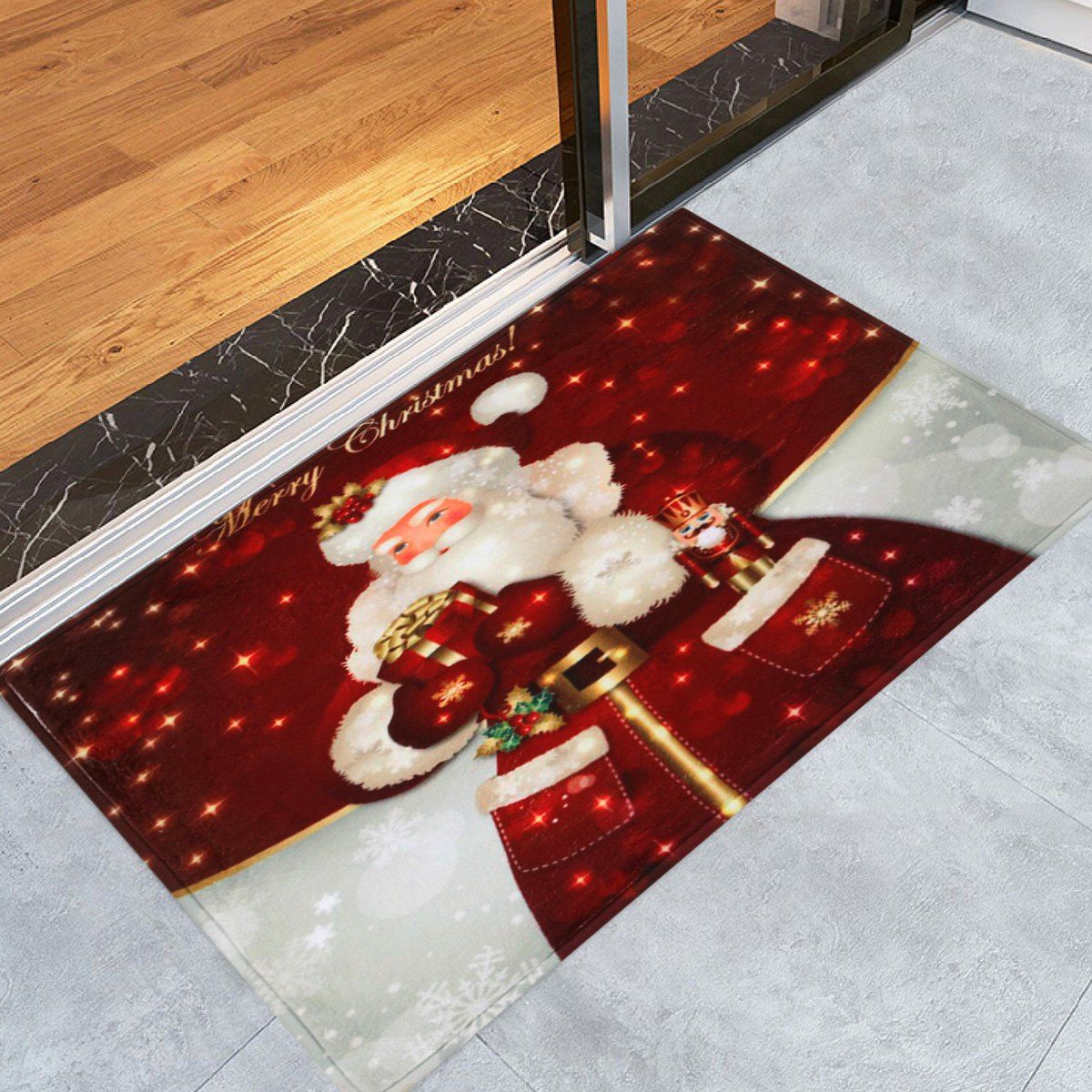 

Christmas Santa Claus Antislip Bath Mat, Dark red