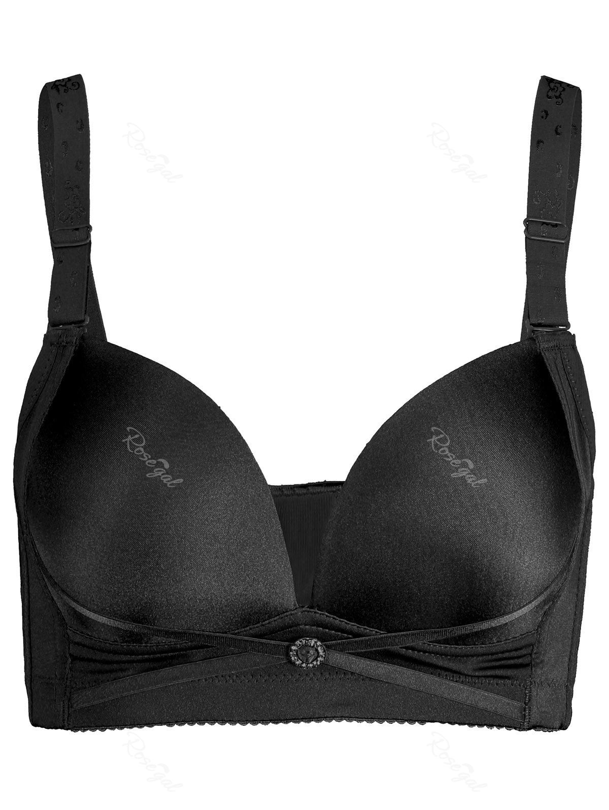 

Wirefree Padded Plus Size Bra, Black