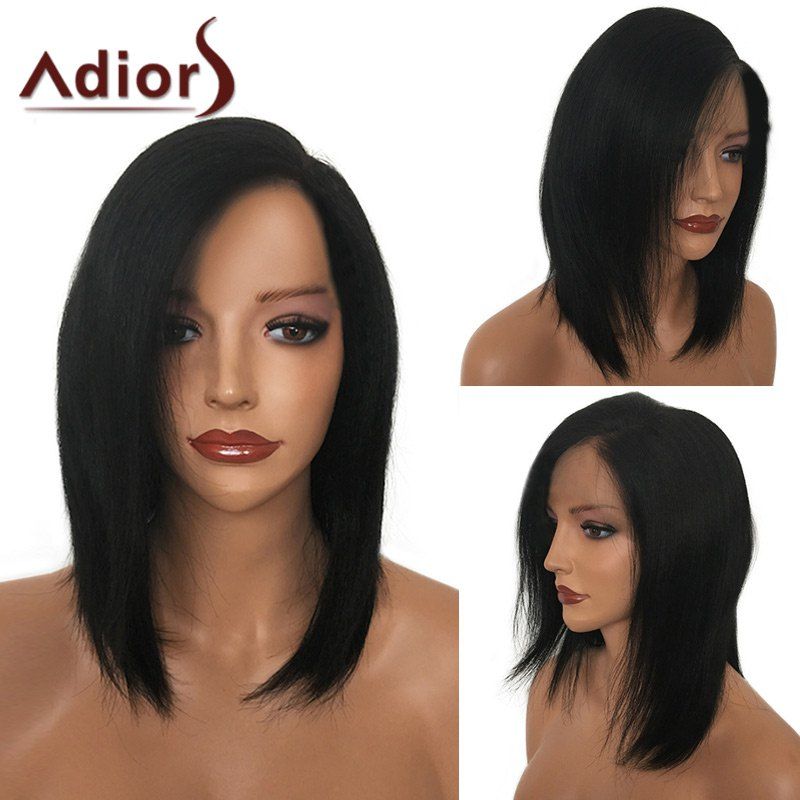 

Adiors Side Parting Medium Straight Bob Synthetic Wig, Natural black