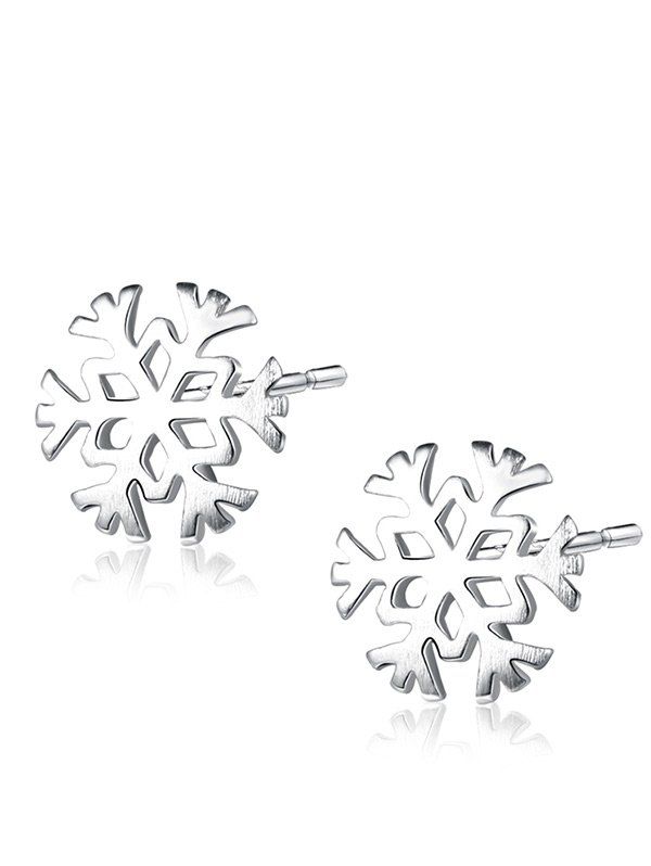 

Christmas Snowflake Sterling Silver Stud Earrings