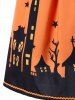 Halloween Bat Print A-line Skirt -  