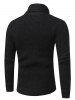 Horn Button Cowl Neck Single Breasted Cardigan -  