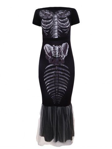 skeleton shirt dress