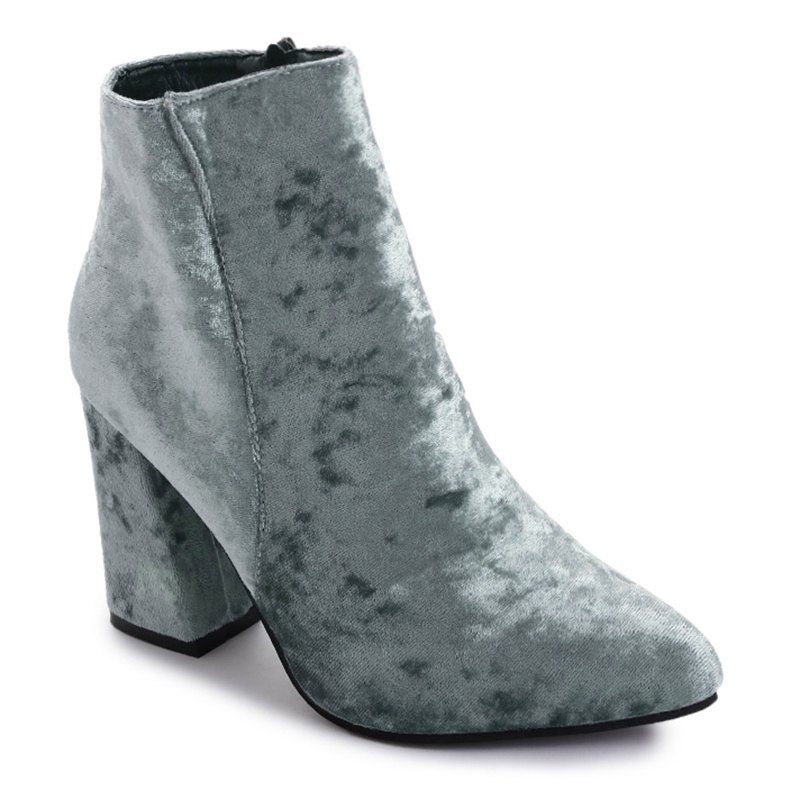 [40% OFF] Ankle Pointed Toe Chunky Boots | Rosegal