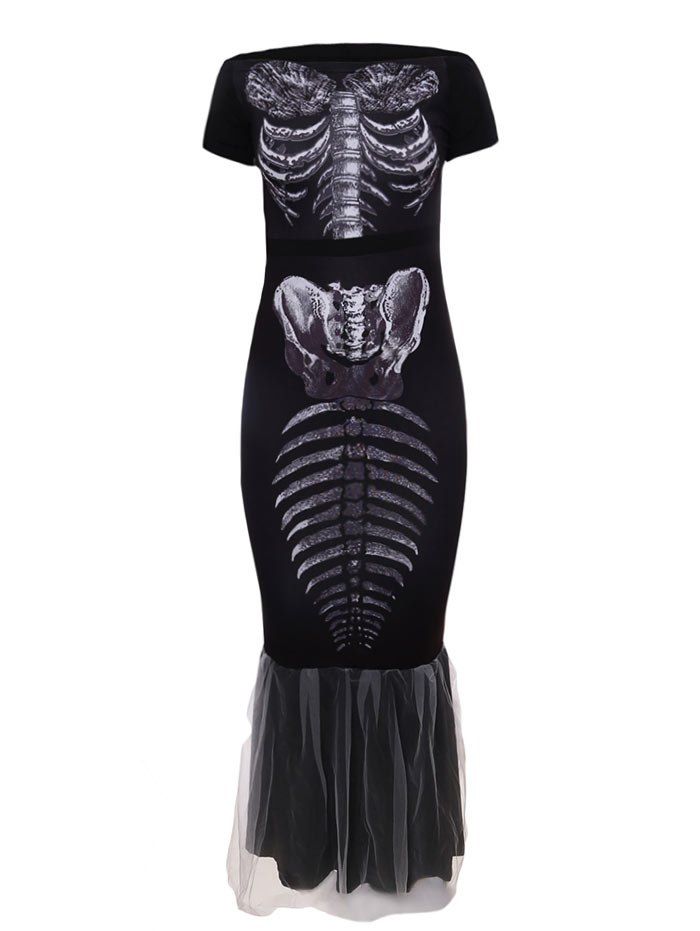 [53 OFF] Skeleton Dress Halloween Costume Rosegal