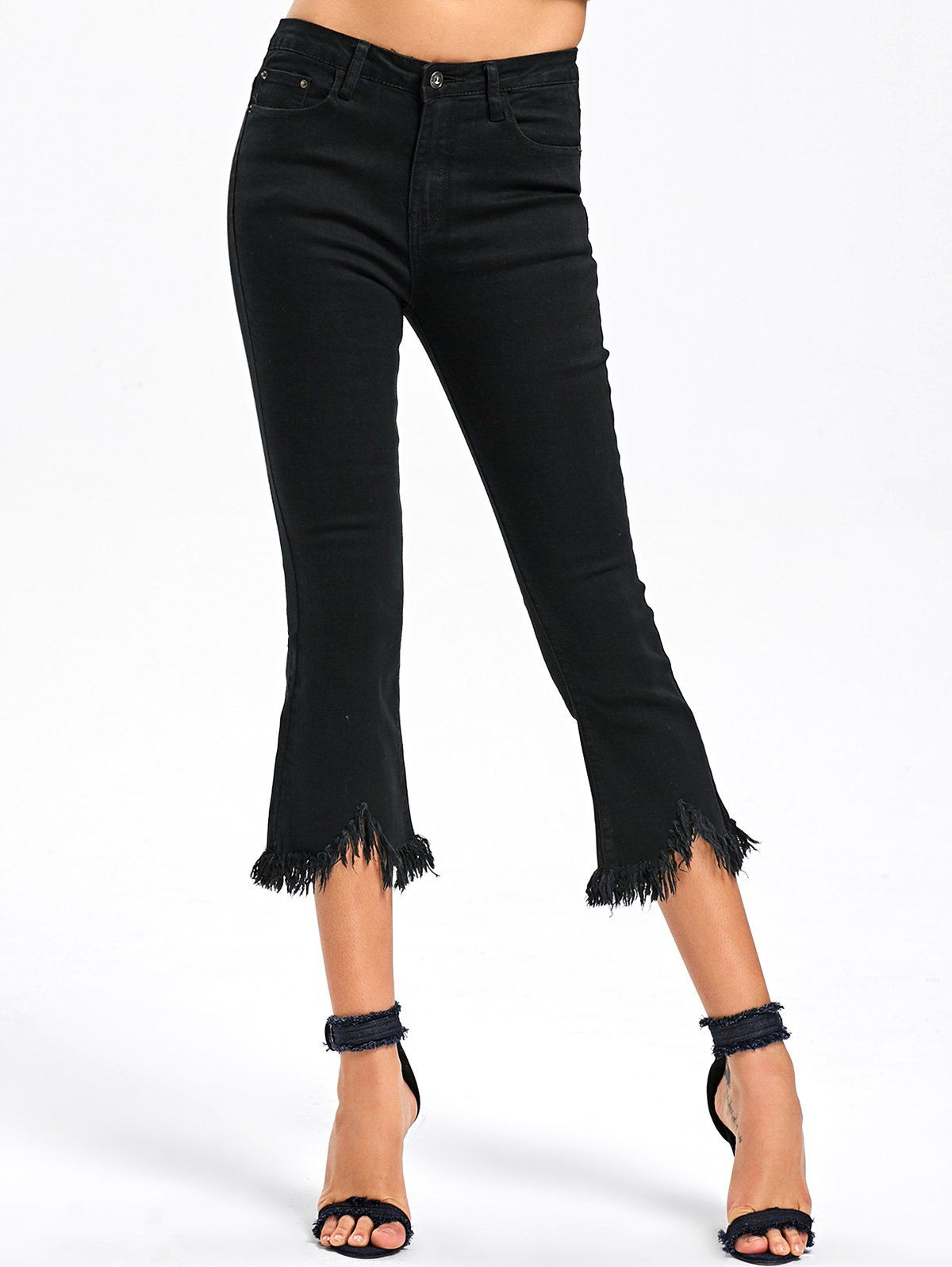 frayed hem jeans