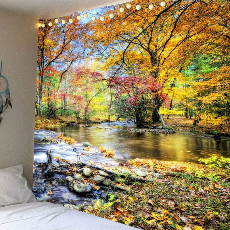

Waterproof Brook Grove Pattern Wall Hanging Tapestry, Colorful