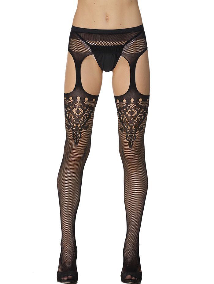 

See Through Fishnet Pantyhose, Black