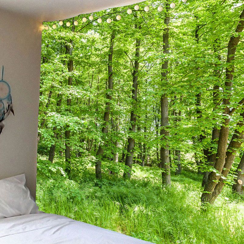 

Waterproof Green Forest Pattern Wall Hanging Tapestry