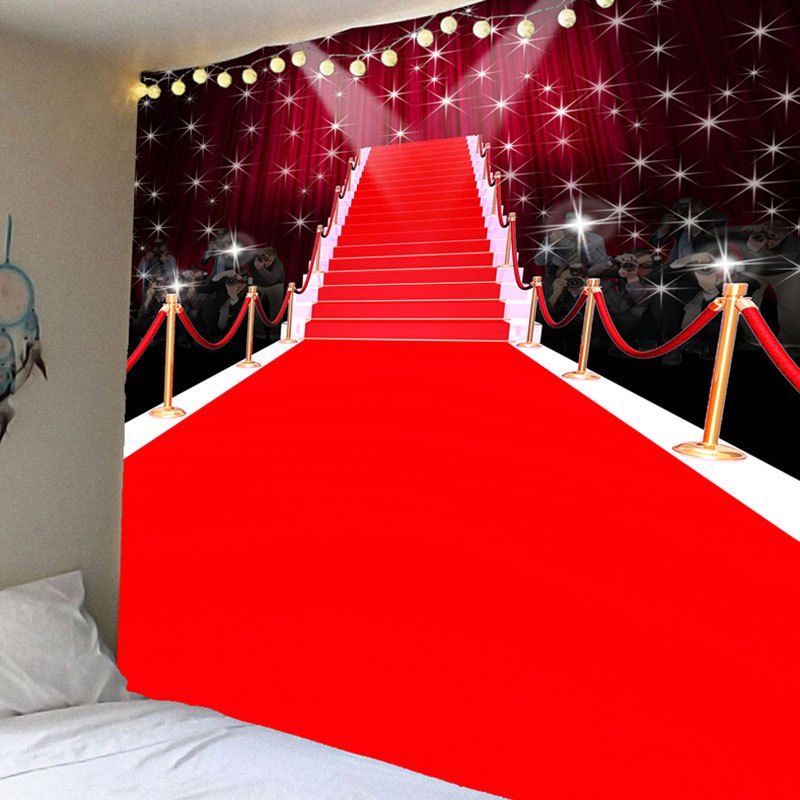 [34% OFF] Red Carpet Stage Pattern Waterproof Wall Art Tapestry | Rosegal