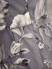 Flower Print Midi Organza Dress -  