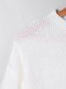 Two Tone Crew Neck Sweater -  
