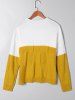 Two Tone Crew Neck Sweater -  