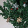 10 Pcs Christmas Tree Decorations Snowflake Wooden Hanging -  