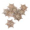10 Pcs Christmas Tree Decorations Snowflake Wooden Hanging -  