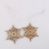 10 Pcs Christmas Tree Decorations Snowflake Wooden Hanging -  