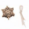 10 Pcs Christmas Tree Decorations Snowflake Wooden Hanging -  