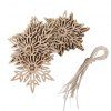 10 Pcs Christmas Tree Decorations Snowflake Wooden Hanging -  