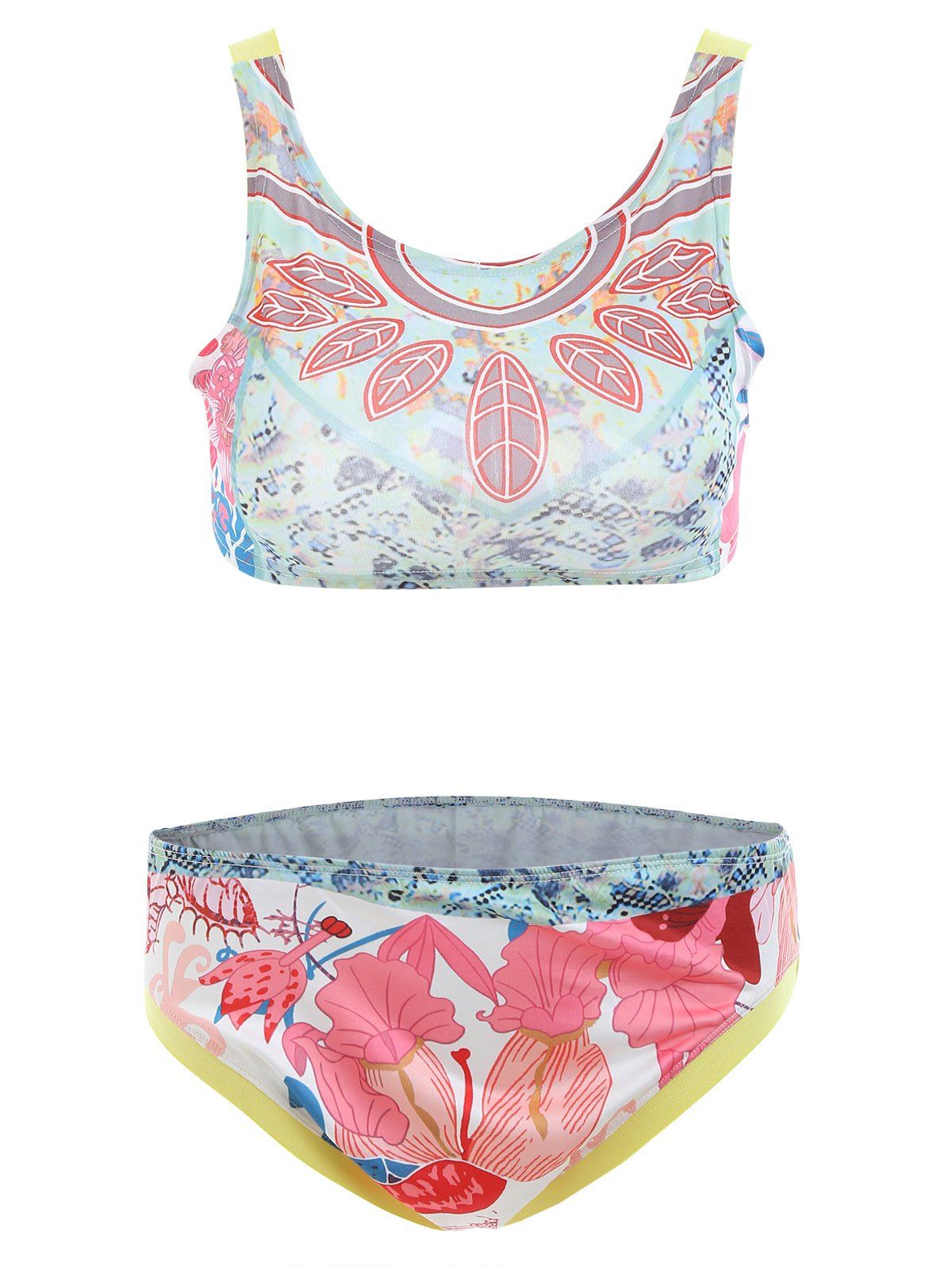 Colormix M Floral Print Padded Bikini Set