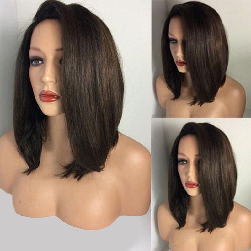 

Medium Deep Side Parting Straight Bob Synthetic Wig, Brown