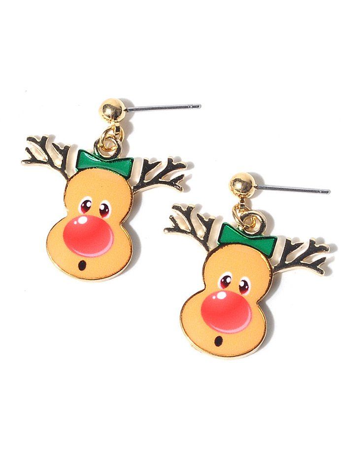 

Cute Christmas Elk Drop Earrings, Yellow