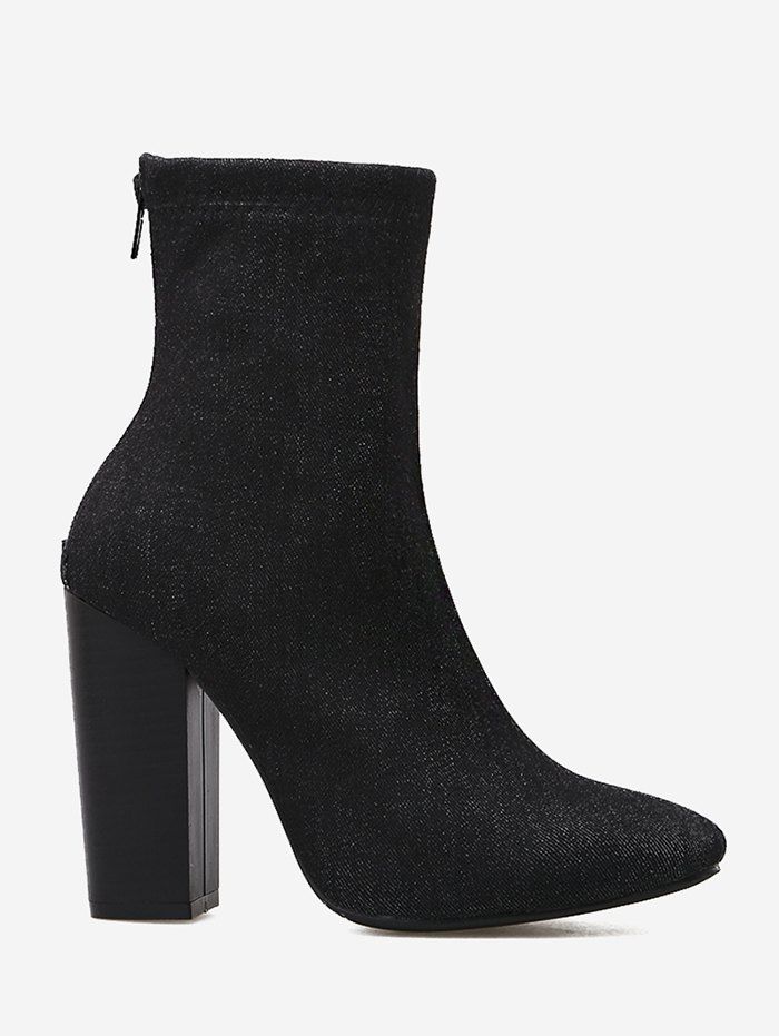 Chaussures en denim à bout pointu  