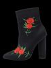 Bottes de broderie rose à la cheville -  