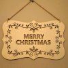 Christmas Tree Decorations Letters Wooden Hanging Sign -  
