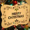 Christmas Tree Decorations Letters Wooden Hanging Sign -  