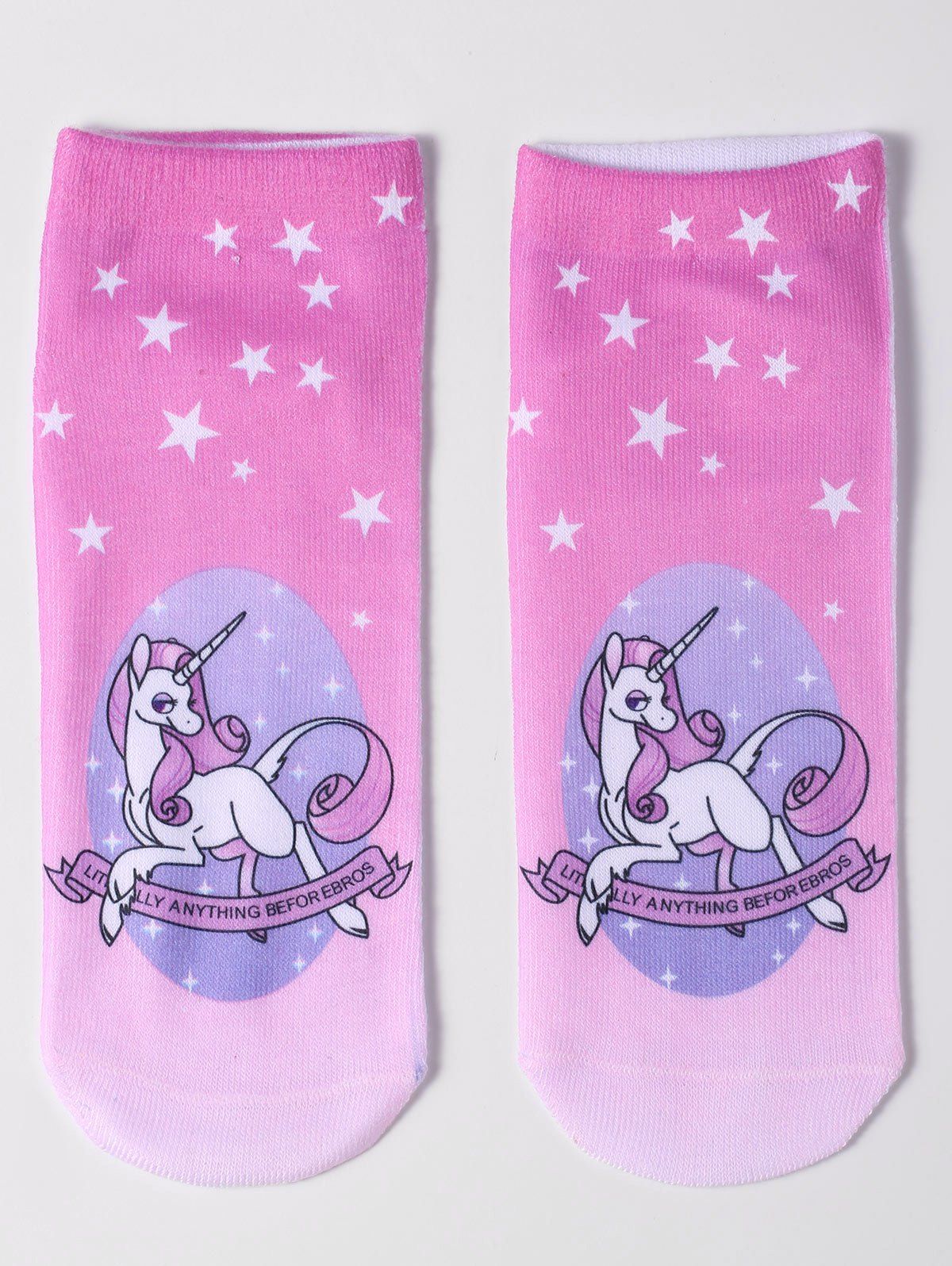 

Magical Unicorn Pattern Ankle Socks, Pink