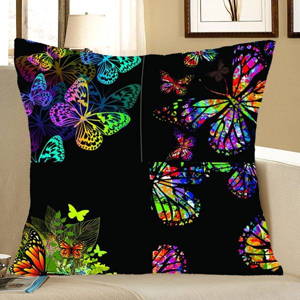 

Colorful Butterfly Pattern Square Pillow Case
