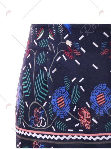 Graphic Bodycon Micro Skirt