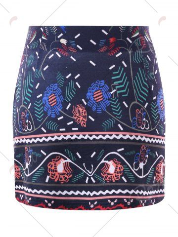 Graphic Bodycon Micro Skirt