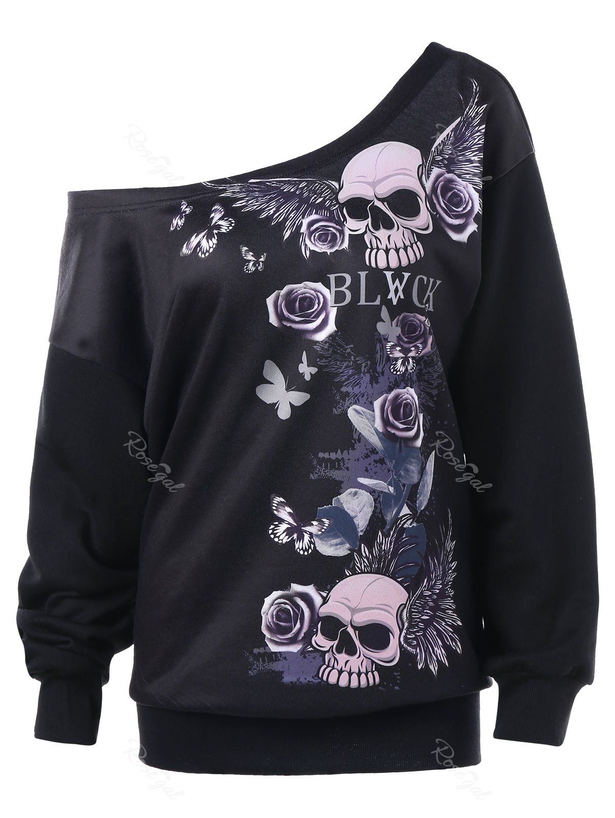

Halloween Skulls Plus Size Sweatshirt, Black