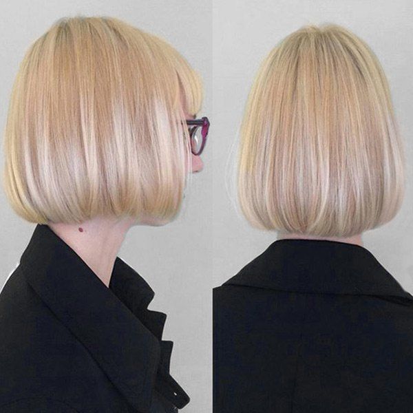 

Short Neat Bang Colormix Straight Bob Synthetic Wig