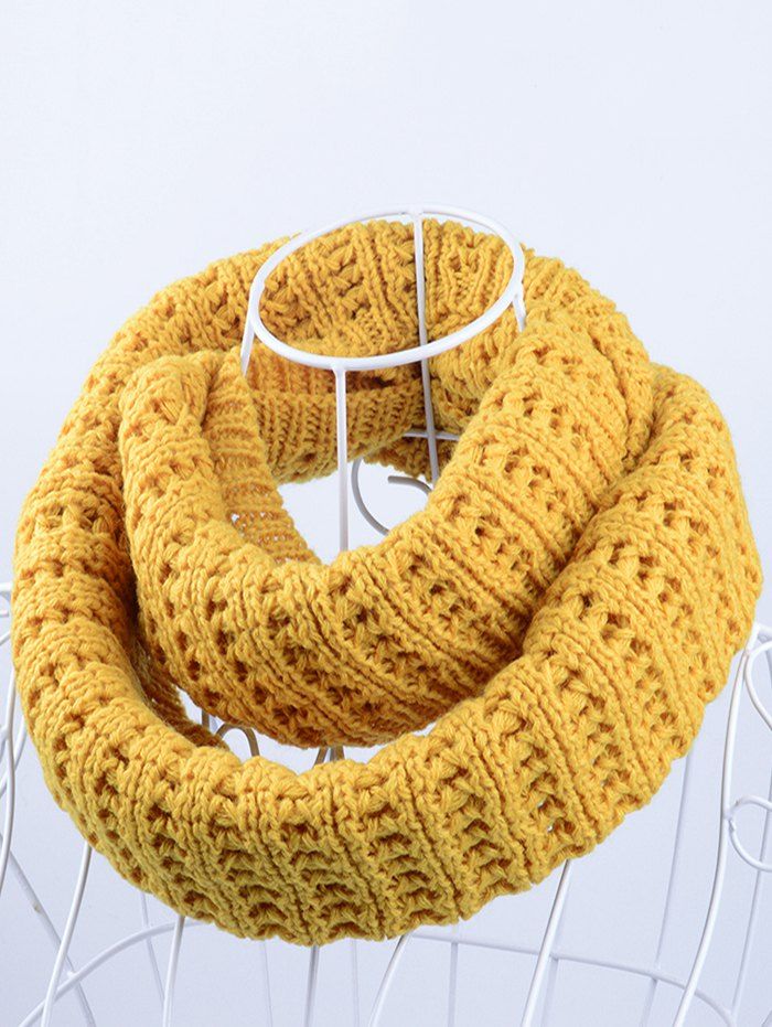 

Outdoor Pure Color Knitted Infinity Scarf, Ginger