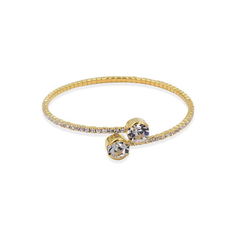 

Sparkly Rhinestoned Alloy Cuff Bracelet, Golden