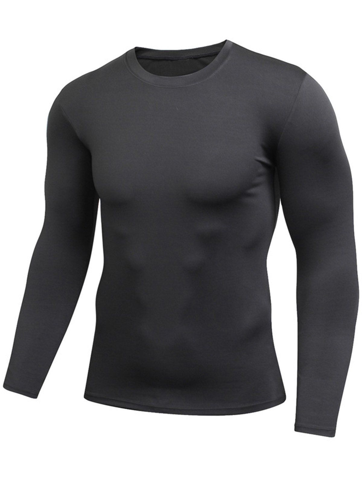 

Quick Dry Fitted Gym Long Sleeve T-shirt, Black