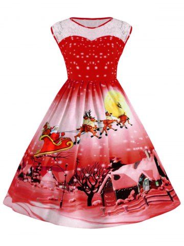 2018 christmas plus size lace insert snow vintage ball dress in red xl rosegalcom - Christmas Dresses 2018 christmas plus size lace insert snow vintage ball dress in red xl rosegalcom - Christmas Dresses